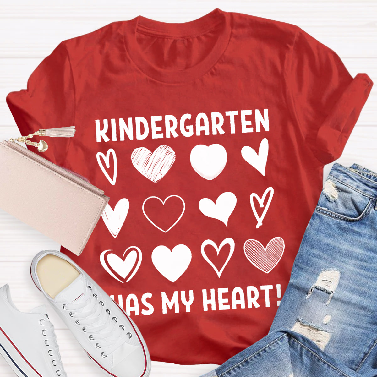 Personalized Grade Has My Heart Teacher T-Shirt