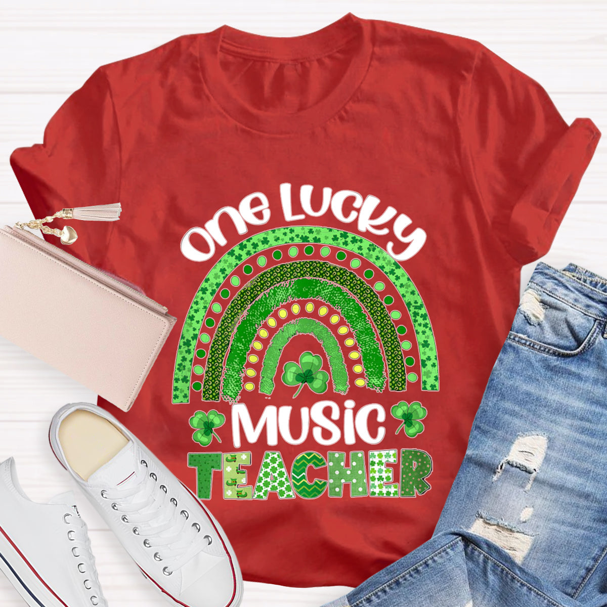 Personalized Subject One Lucky Music Teacher T-Shirt