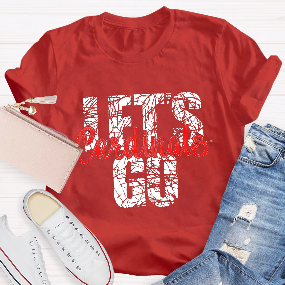 Personalized  Mascot Cardinals Teacher T-Shirt