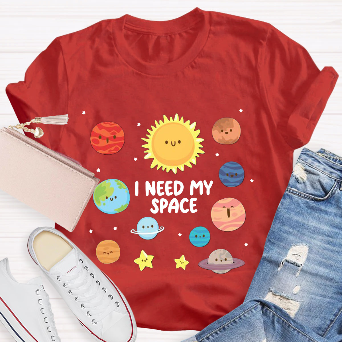 I Need My Space Planets T-Shirt