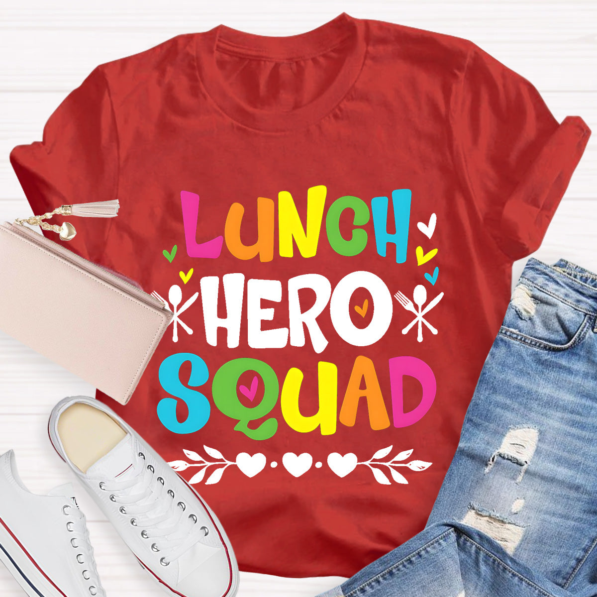 Lunch Hero Squad Teacher T-Shirt