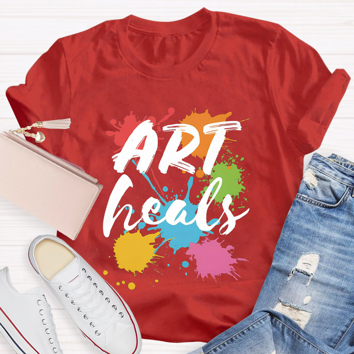 Art Heals Teacher T-Shirt