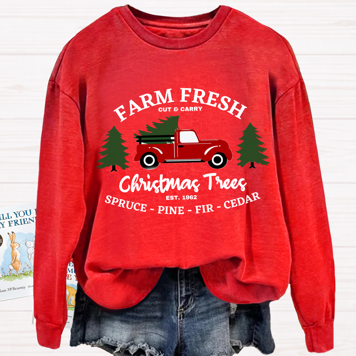 Farm Fresh Christmas Tree Teacher Sweatshirt