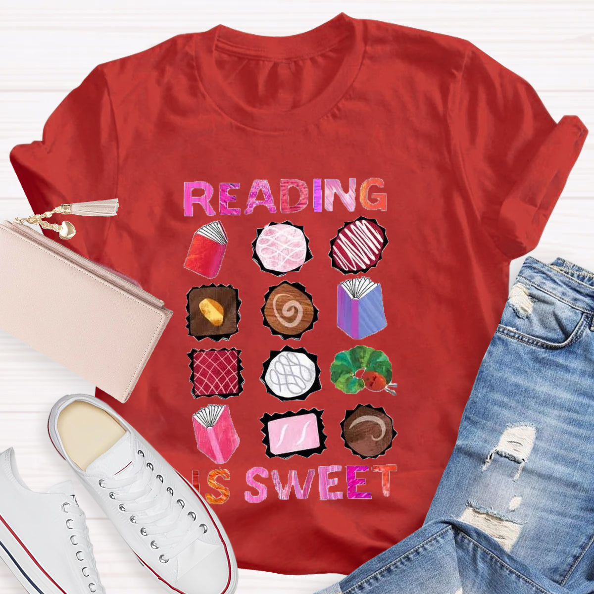 Reading Is Sweet Teacher T-Shirt