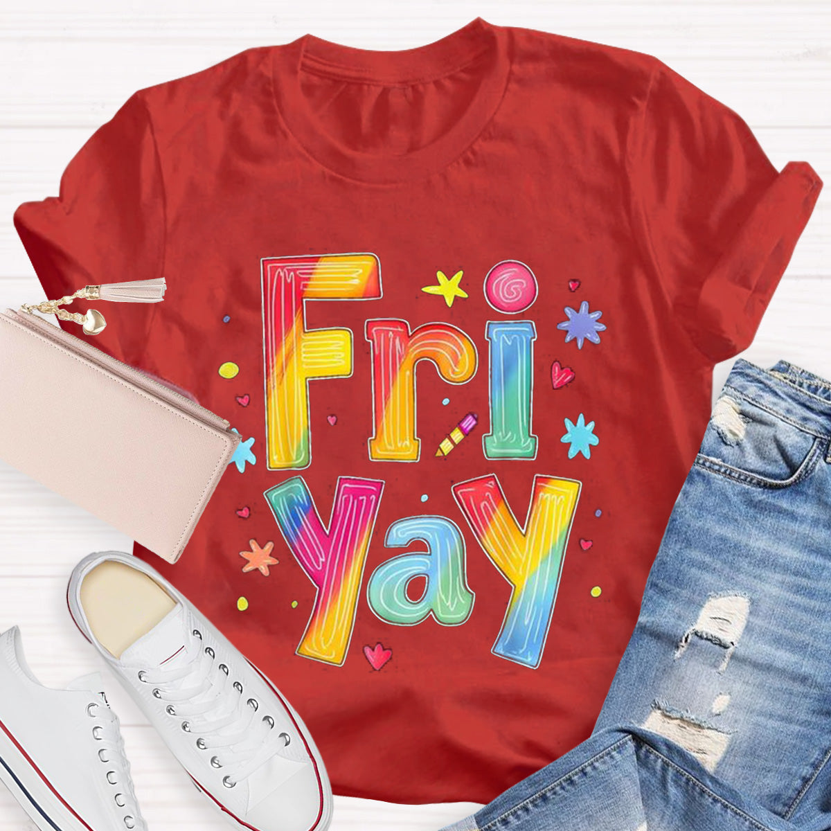 Personalize Day Fri Yay Teacher T-Shirt