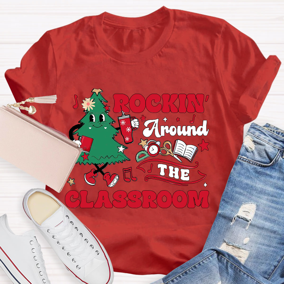 Rockin' Around The Classroom Christmas Tree T-Shirt