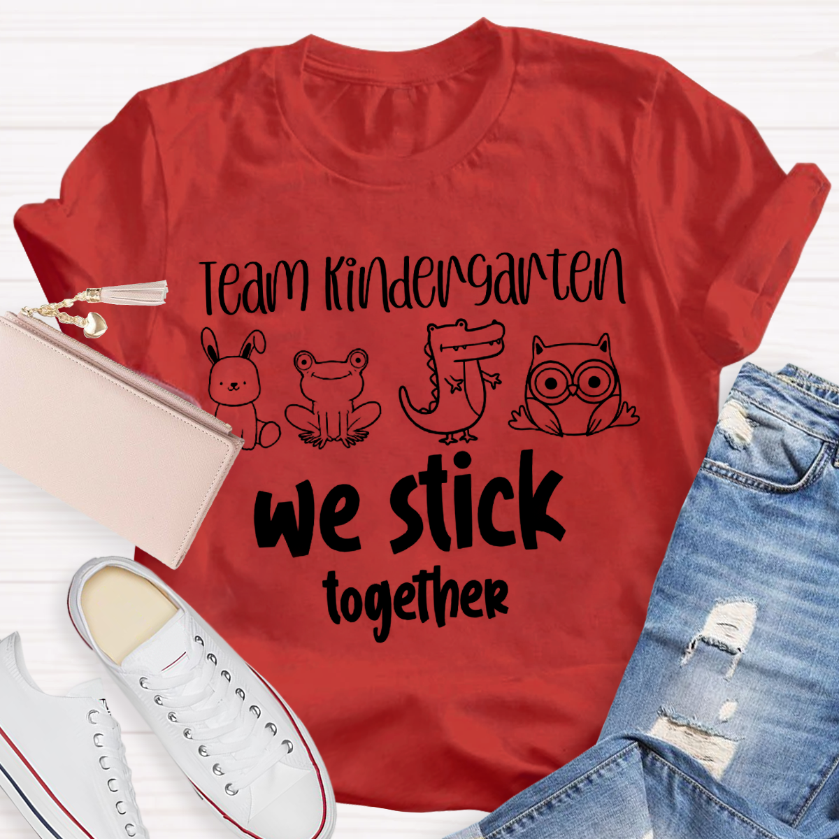 Kindergarten Team We Stick Together T-Shirt