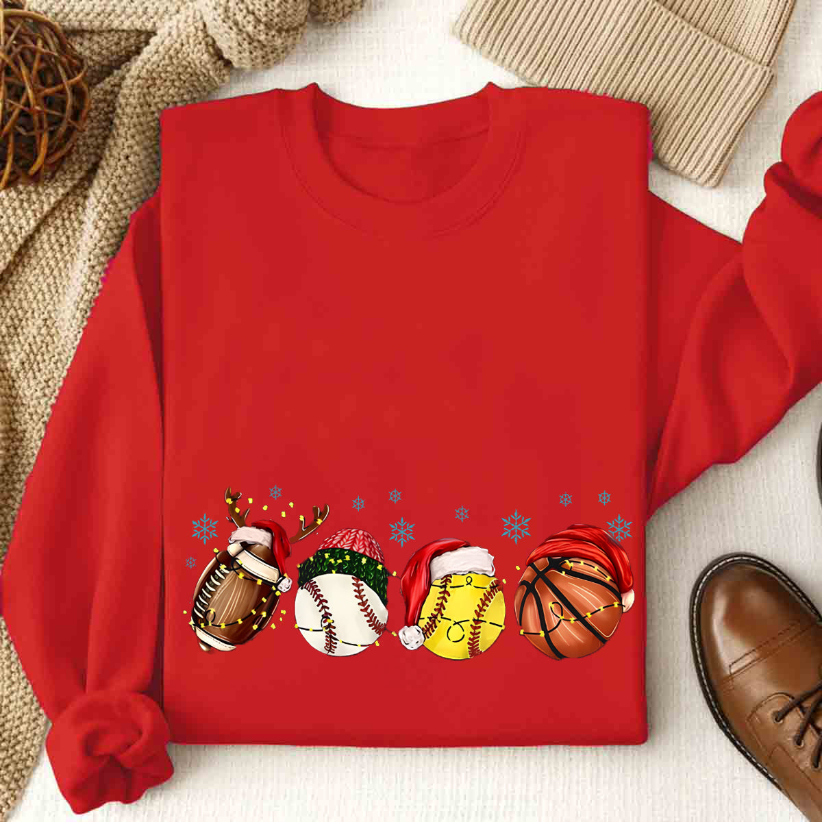 Christmas Sport Balls Sweatshirt