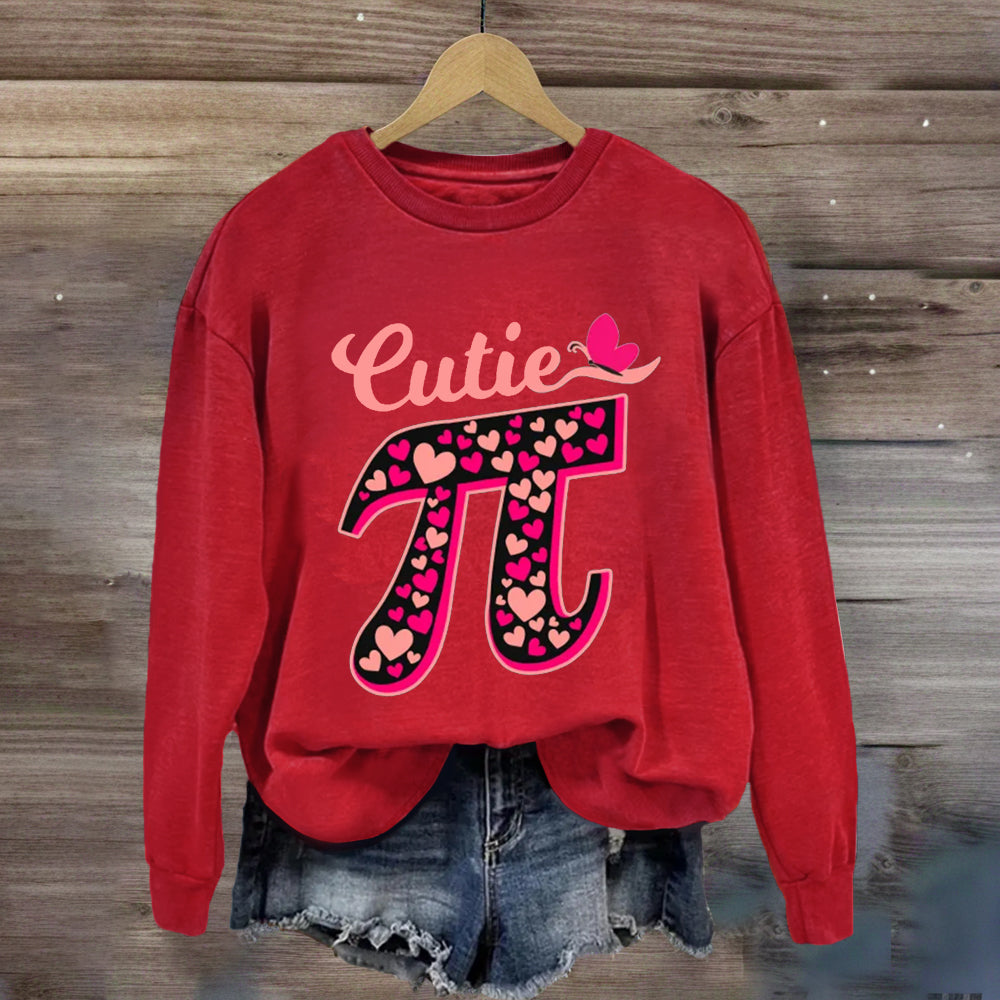 Cutie Pink Pi Math Teacher Sweatshirt