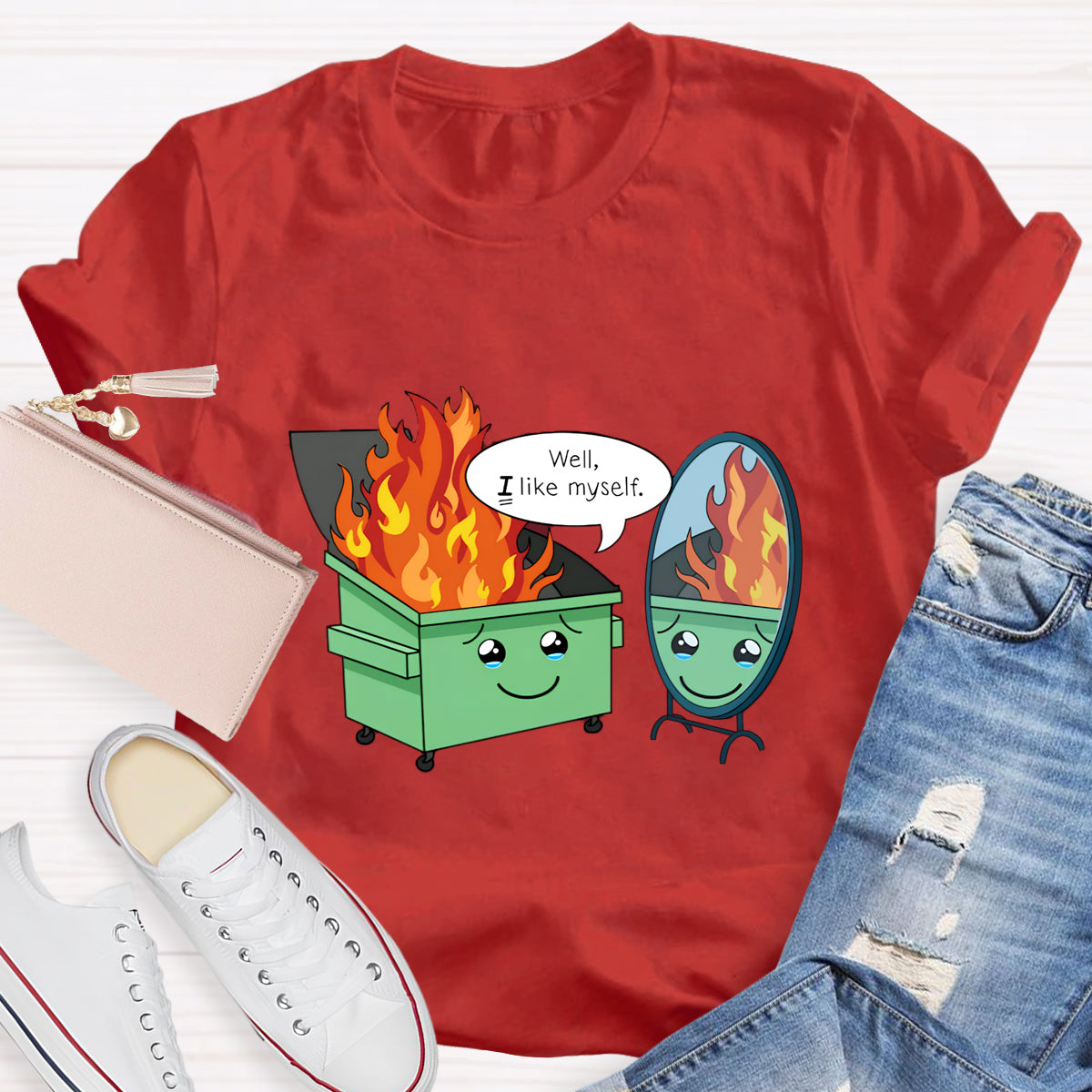 Self Love Funny Dumpster Fire T-Shirt