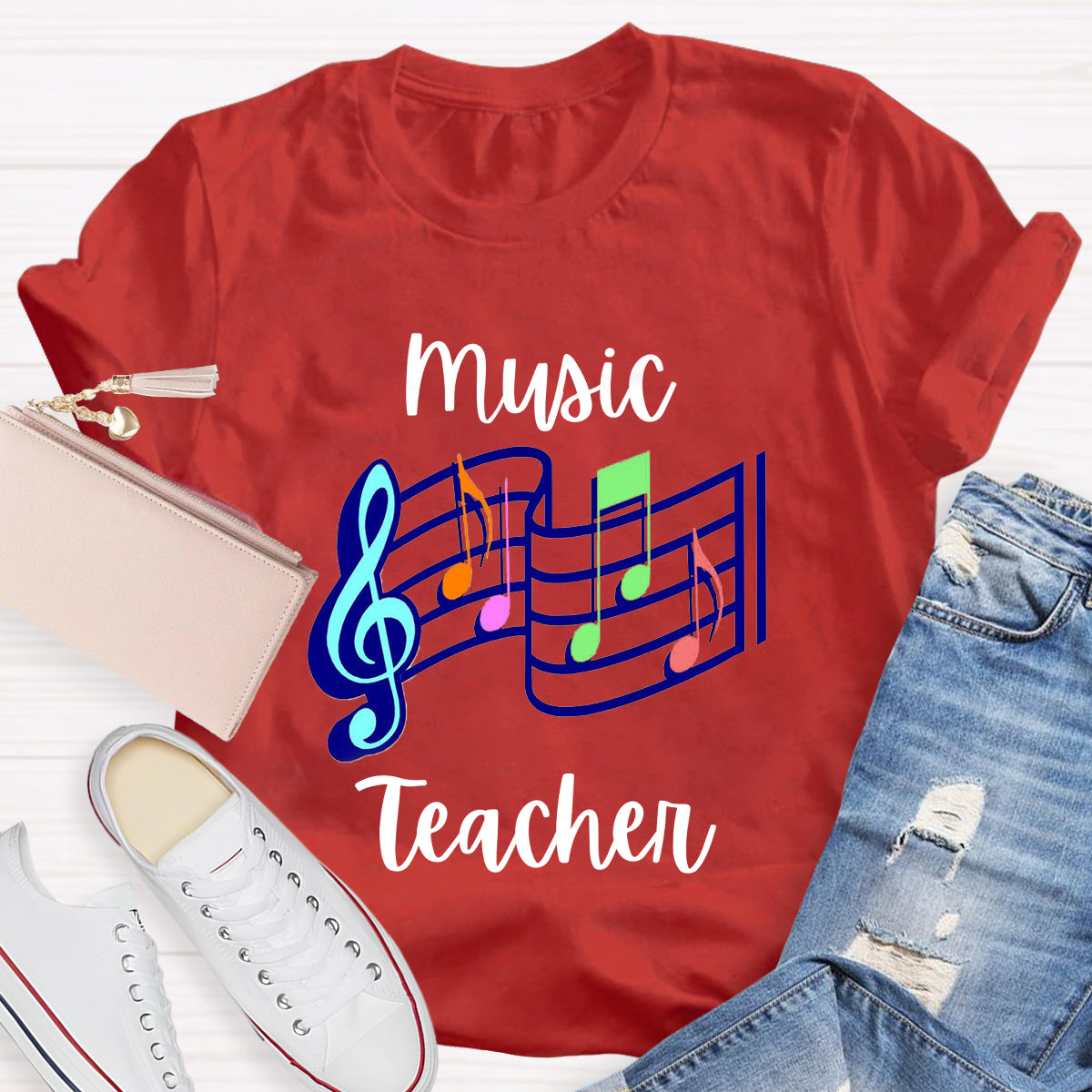 Music Notes Music Teacher T-Shirt