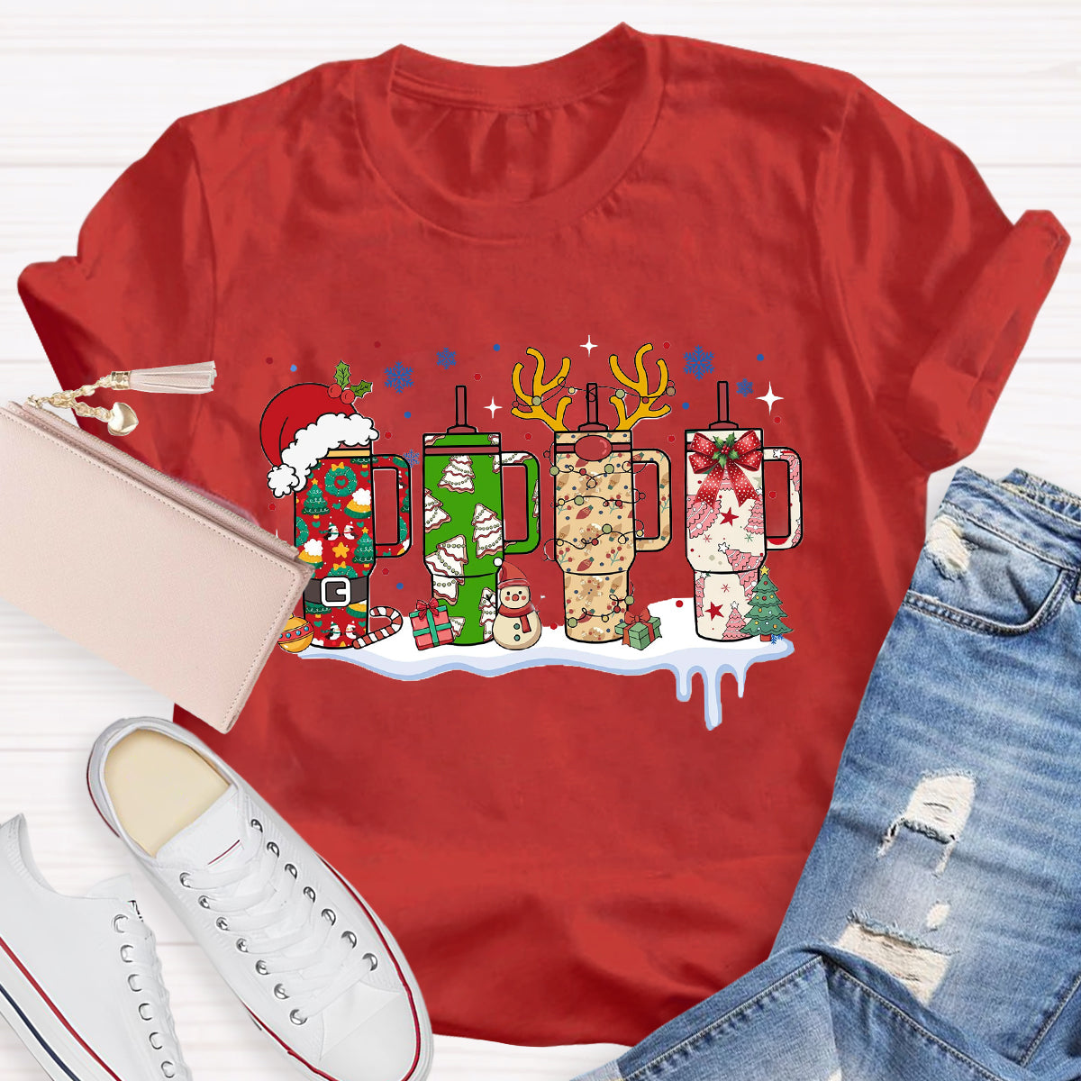 Retro Obsessive Cup Teacher T-Shirt