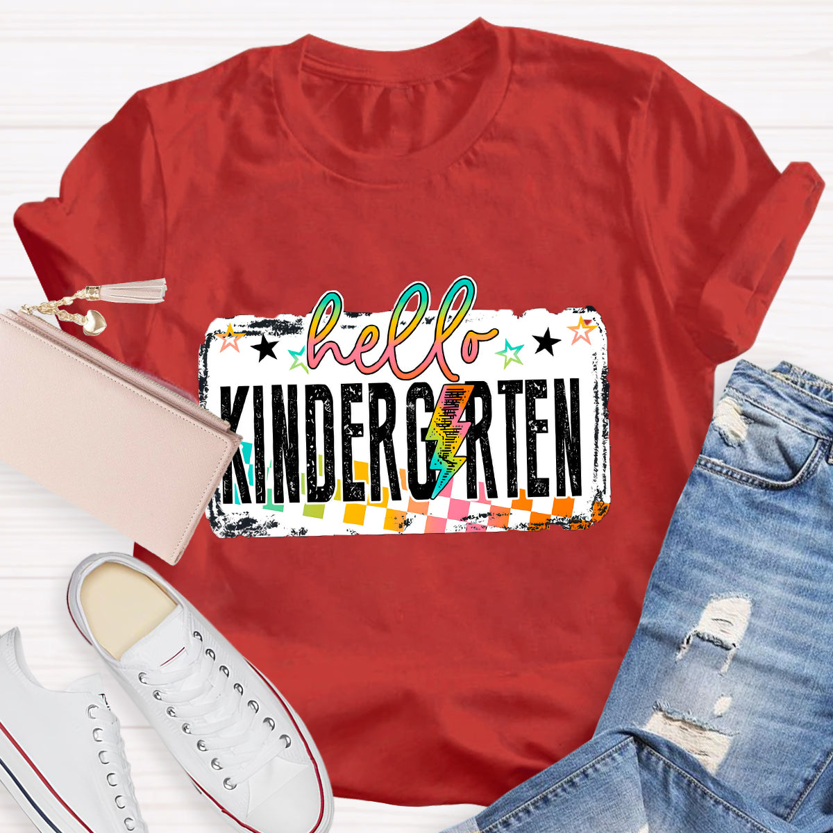 Personalized Grade Hello First Grade Teacher T-Shirt
