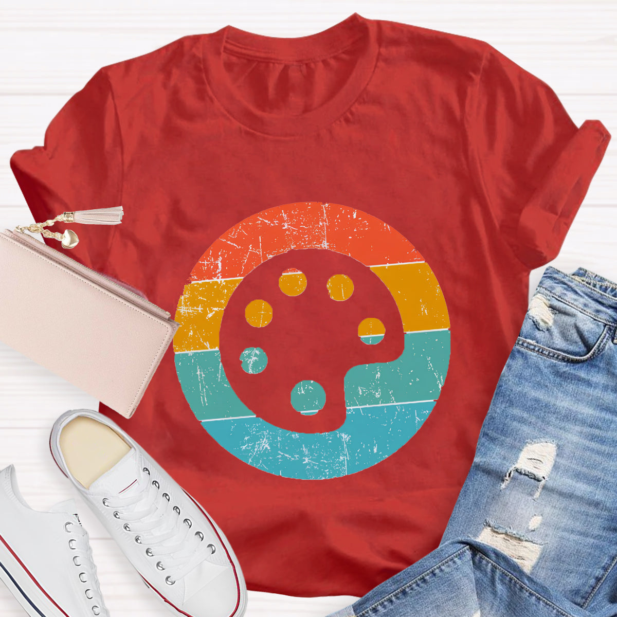 Paint Palette Art Teacher T-Shirt