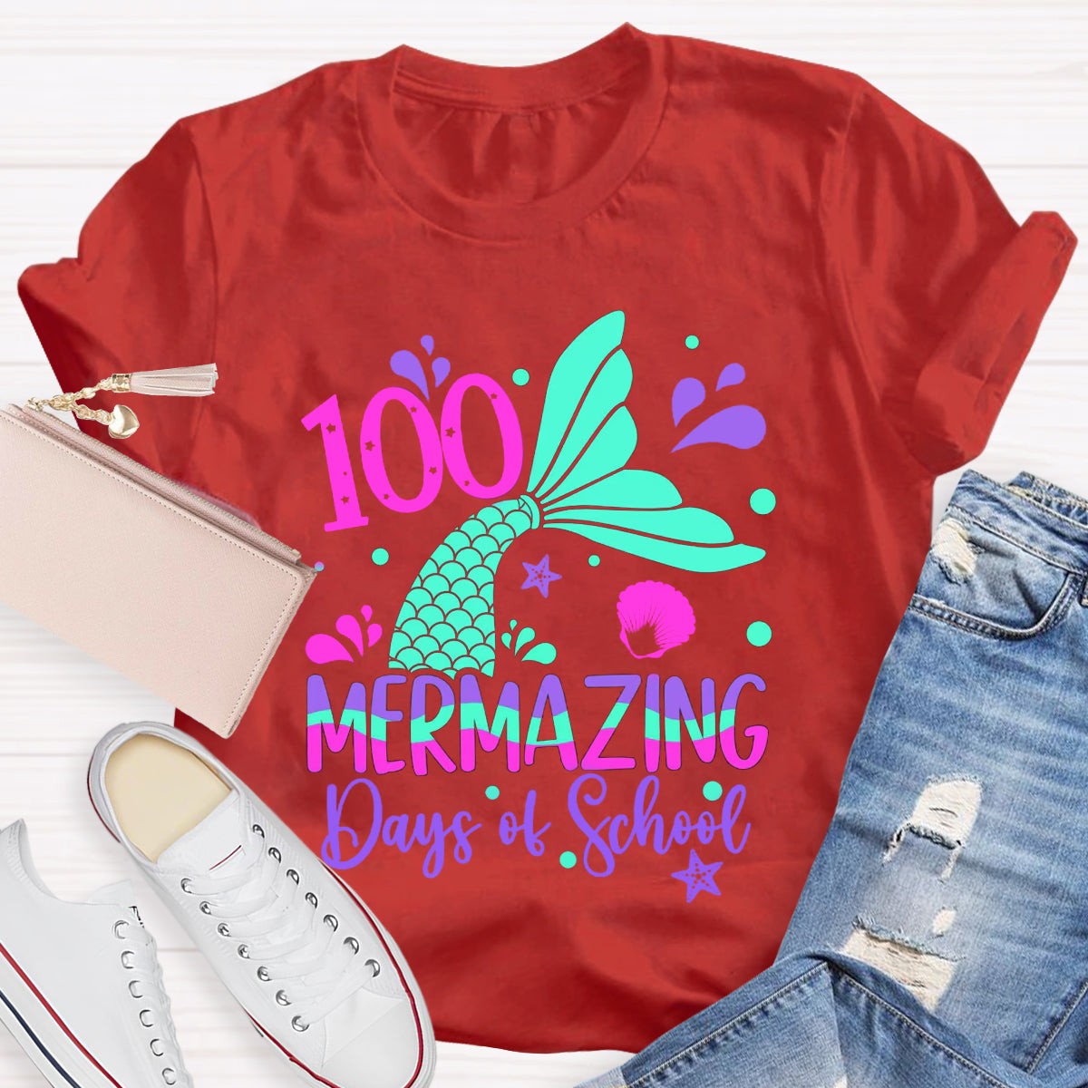 100 Mermazing Days Of School T-Shirt