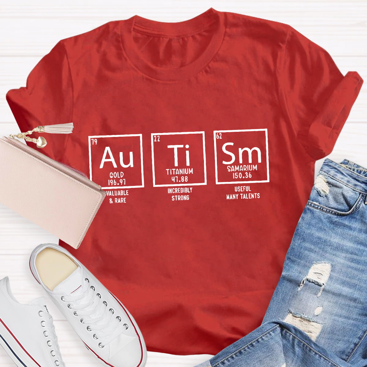 Autism Elements Periodic Table Awareness T-Shirt