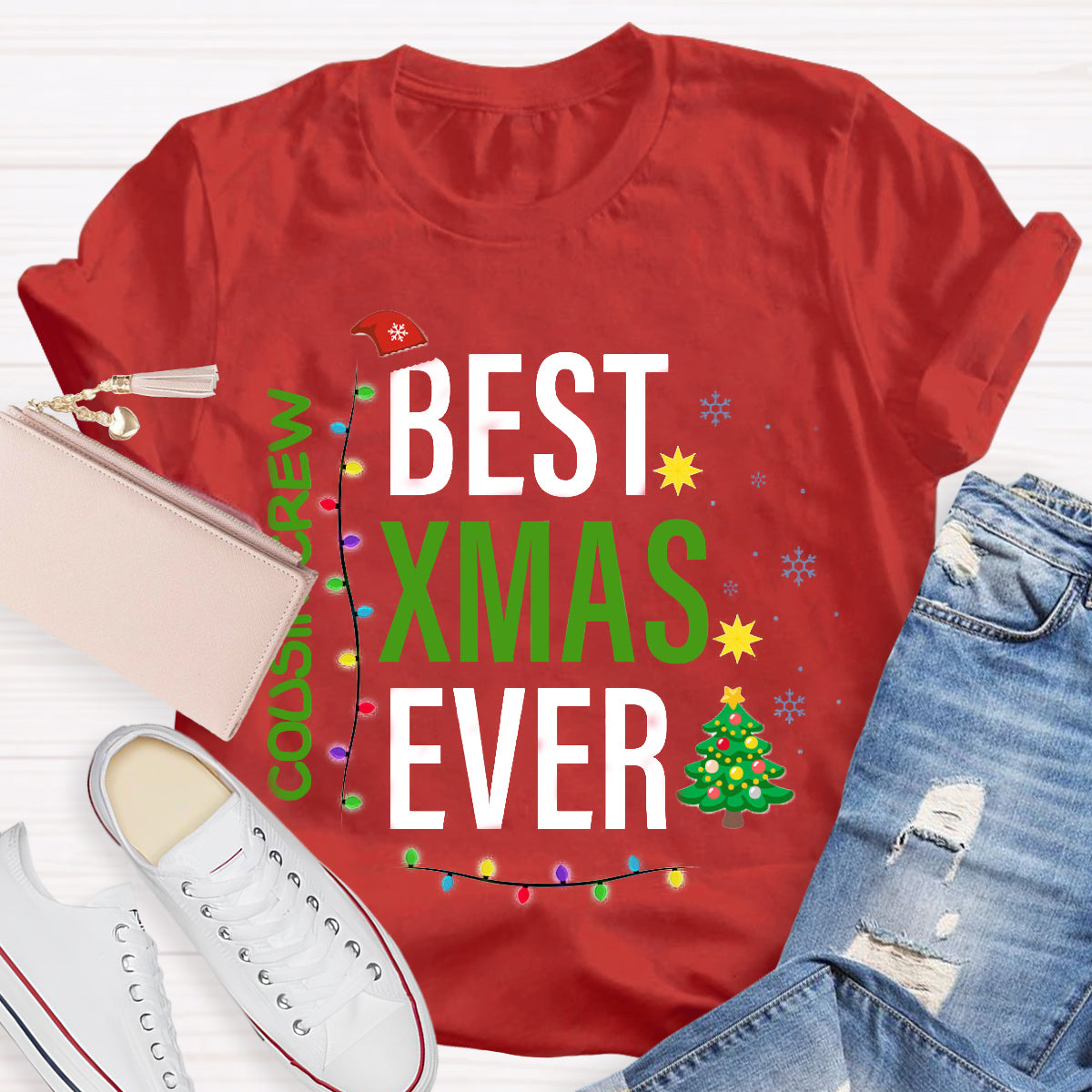 Personalized Team Name Best Xmas Ever T-Shirt