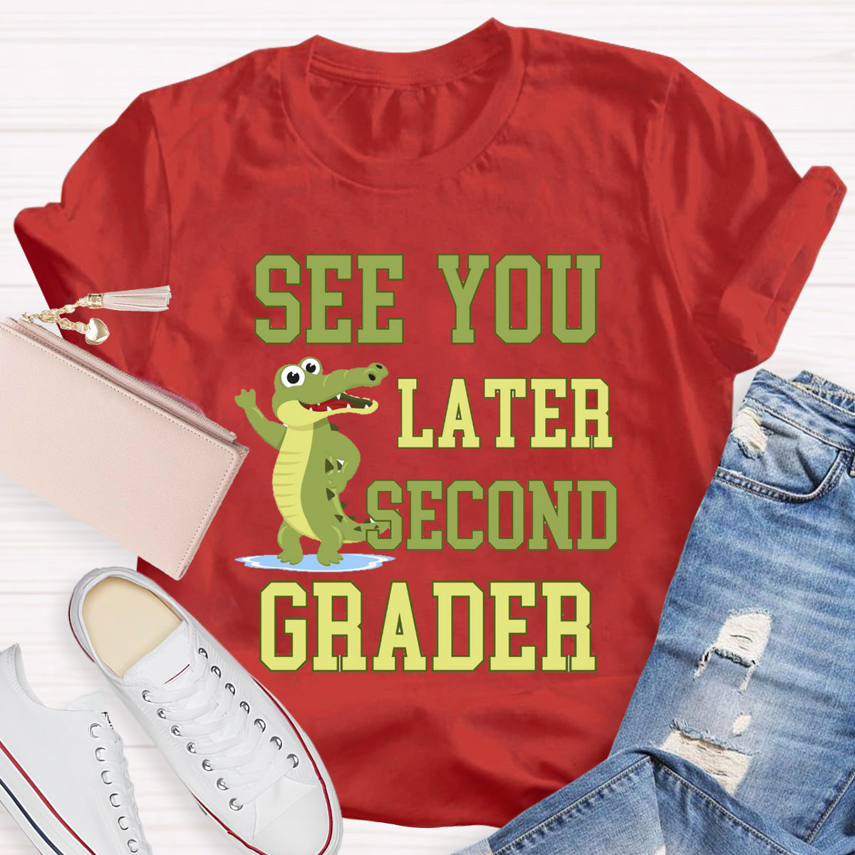 Personalized Grade See You Later Second Grader Teacher T-Shirt