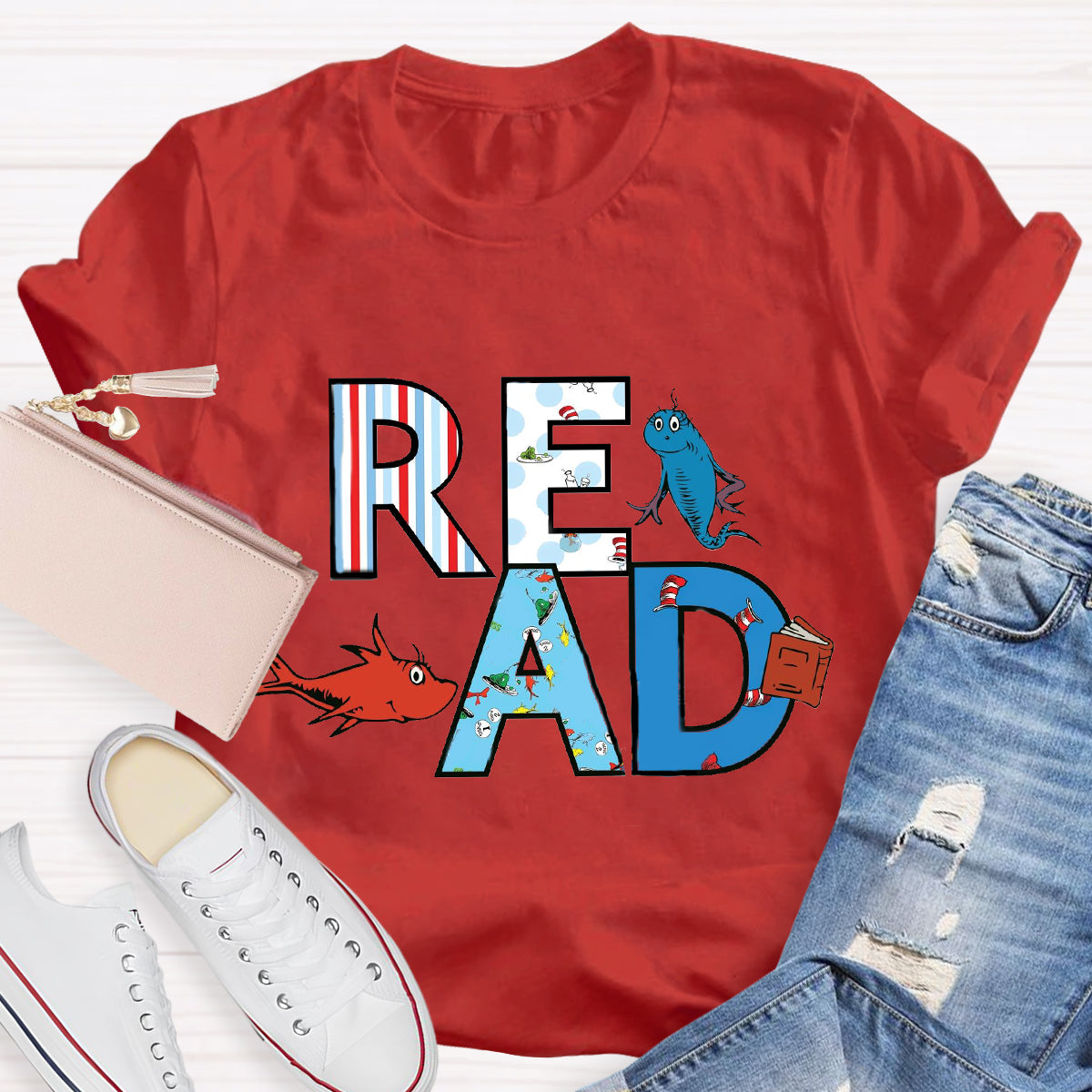 Read Book Character Day T-Shirt