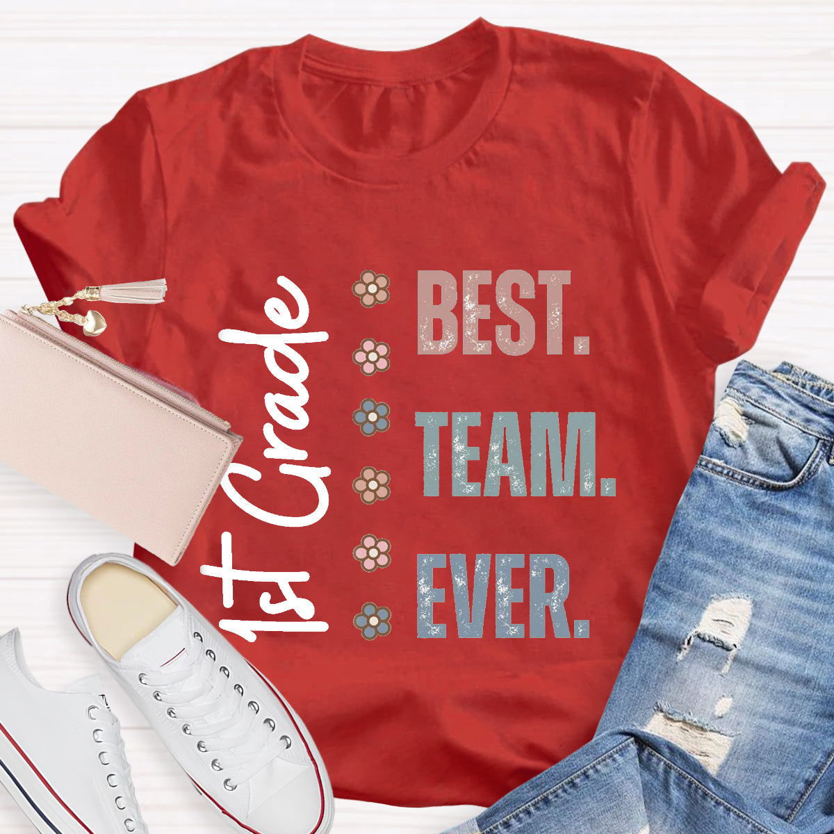 Personalized Grade Best Team Ever Teacher T-Shirt