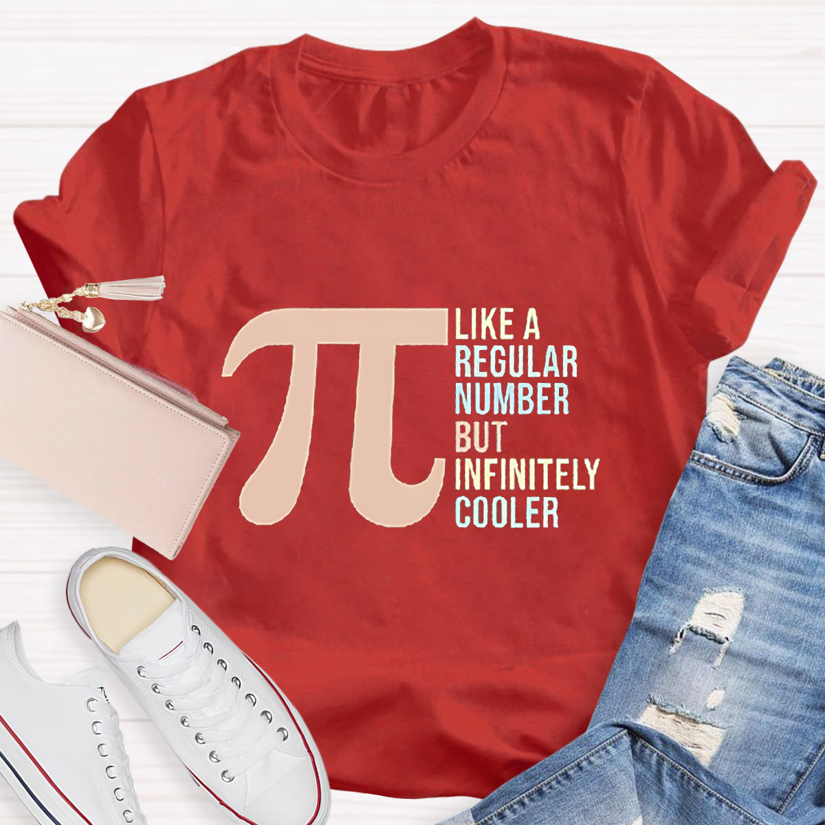 Pi Like a Regular Number But Infinitely Cooler Funny Pi Day T-Shirt