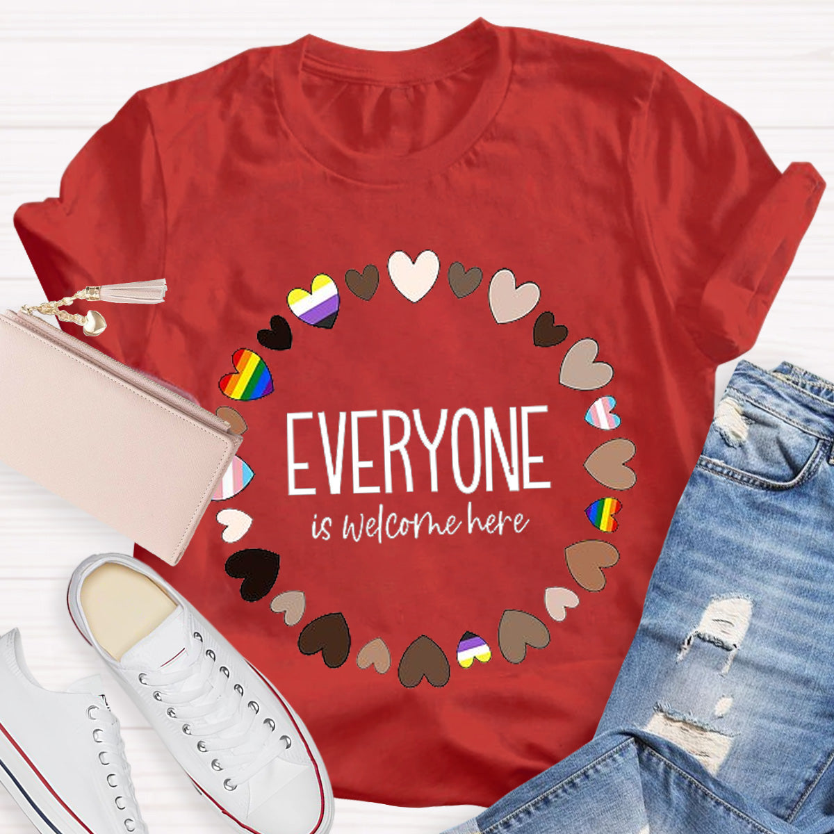 Everyone Is Welcome Teacher T-Shirt