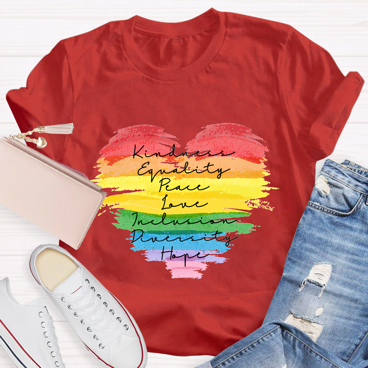 Kindness Equality Peace Love Inclusion Diversity Hope T-Shirt