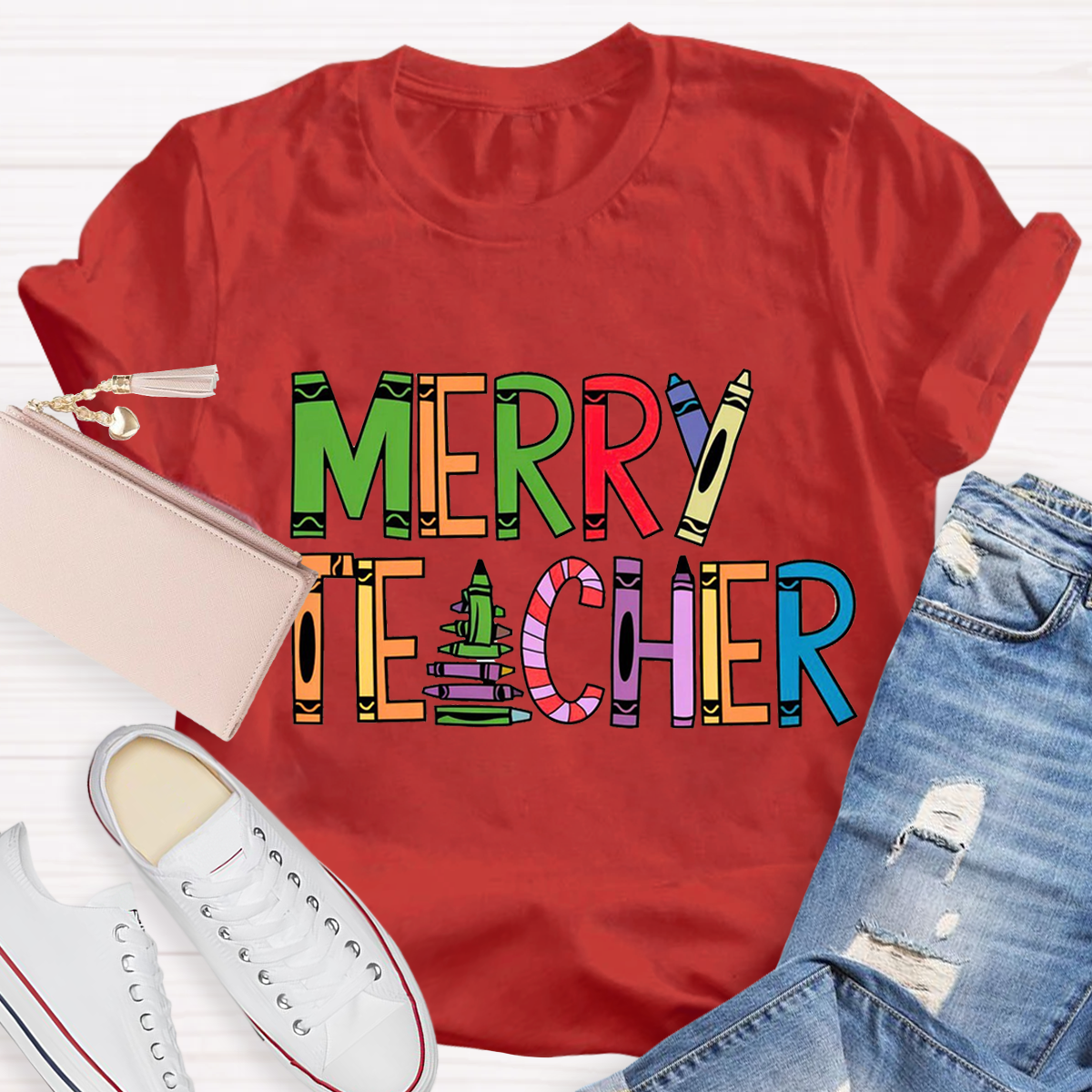 Cute Merry Christmas Teacher T-Shirt