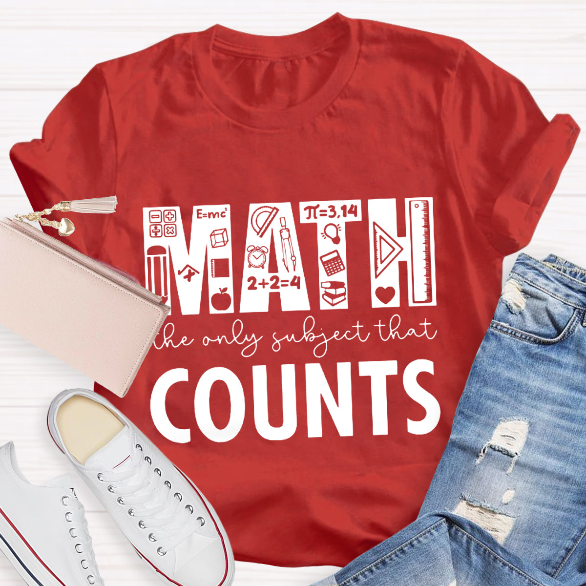 Math The Only Subject That Counts Math Teacher T-Shirt