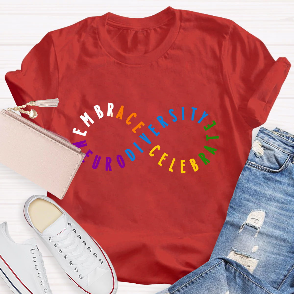 Embrace Celebrate Neurodiversity  T-Shirt