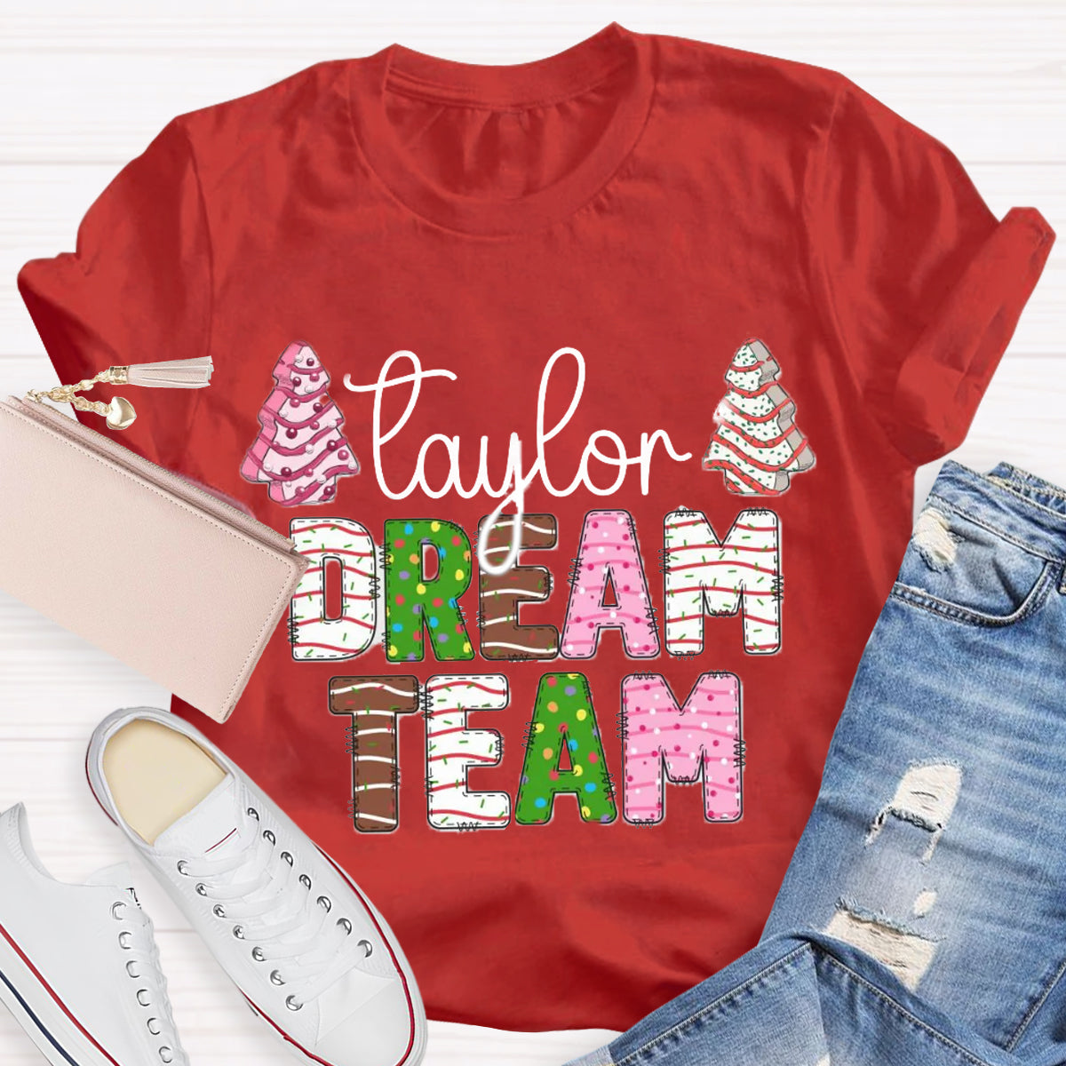 Personalized Name Christmas Dream Team T-Shirt