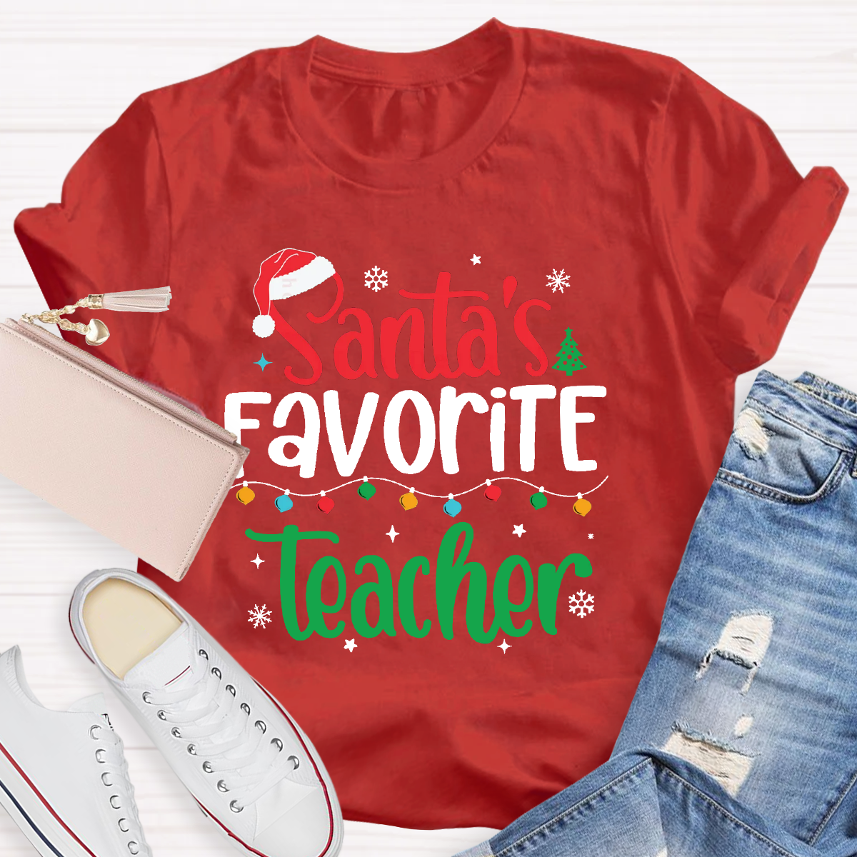 Santa's Favorite Teacher T-Shirt