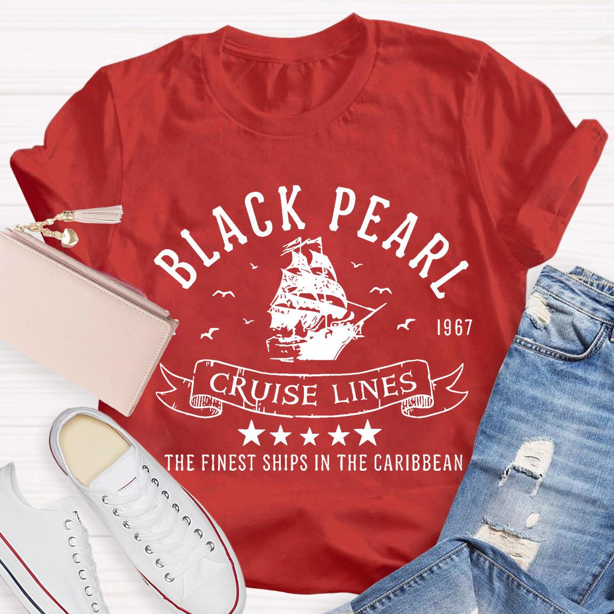 Black Pearl Cruise Lines Teacher T-Shirt