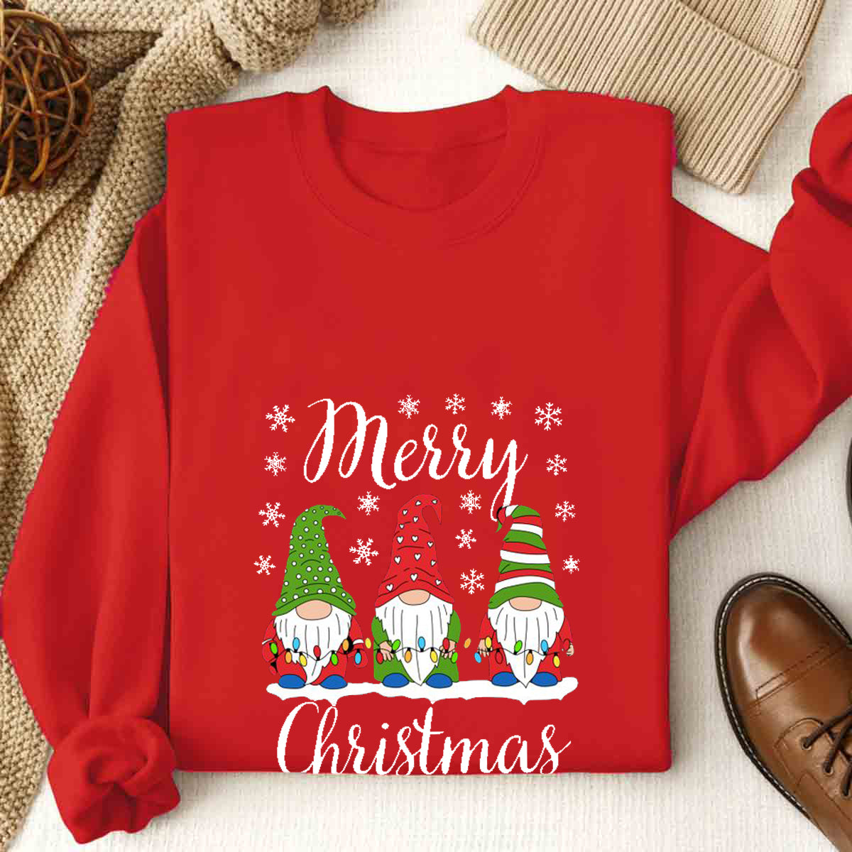 Merry Christmas Three Gnomes Sweatshirt