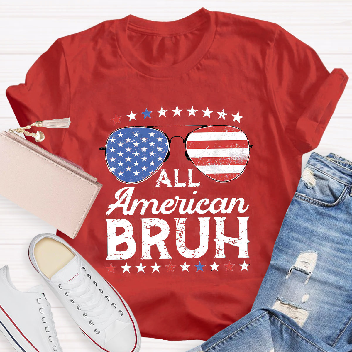 All American Bruh Teacher T-Shirt