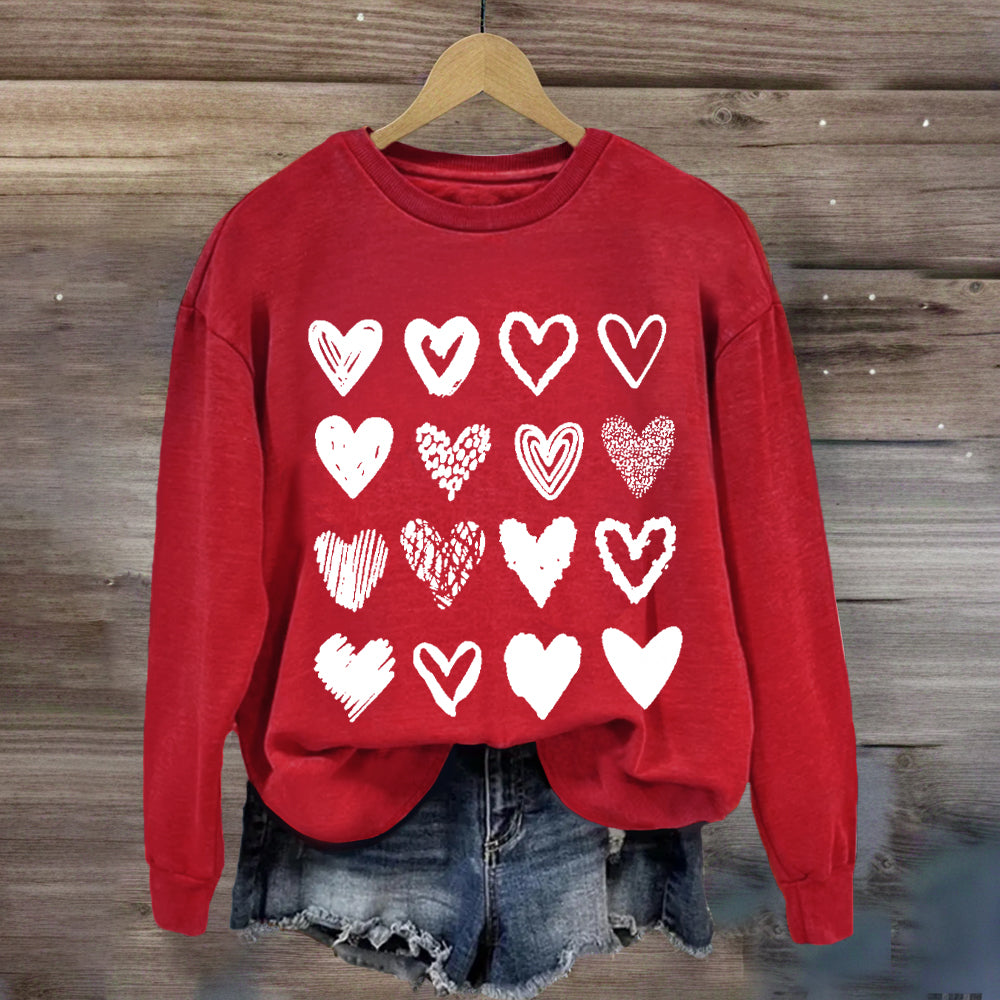 Valentine's Day Cute Heart Sweatshirt