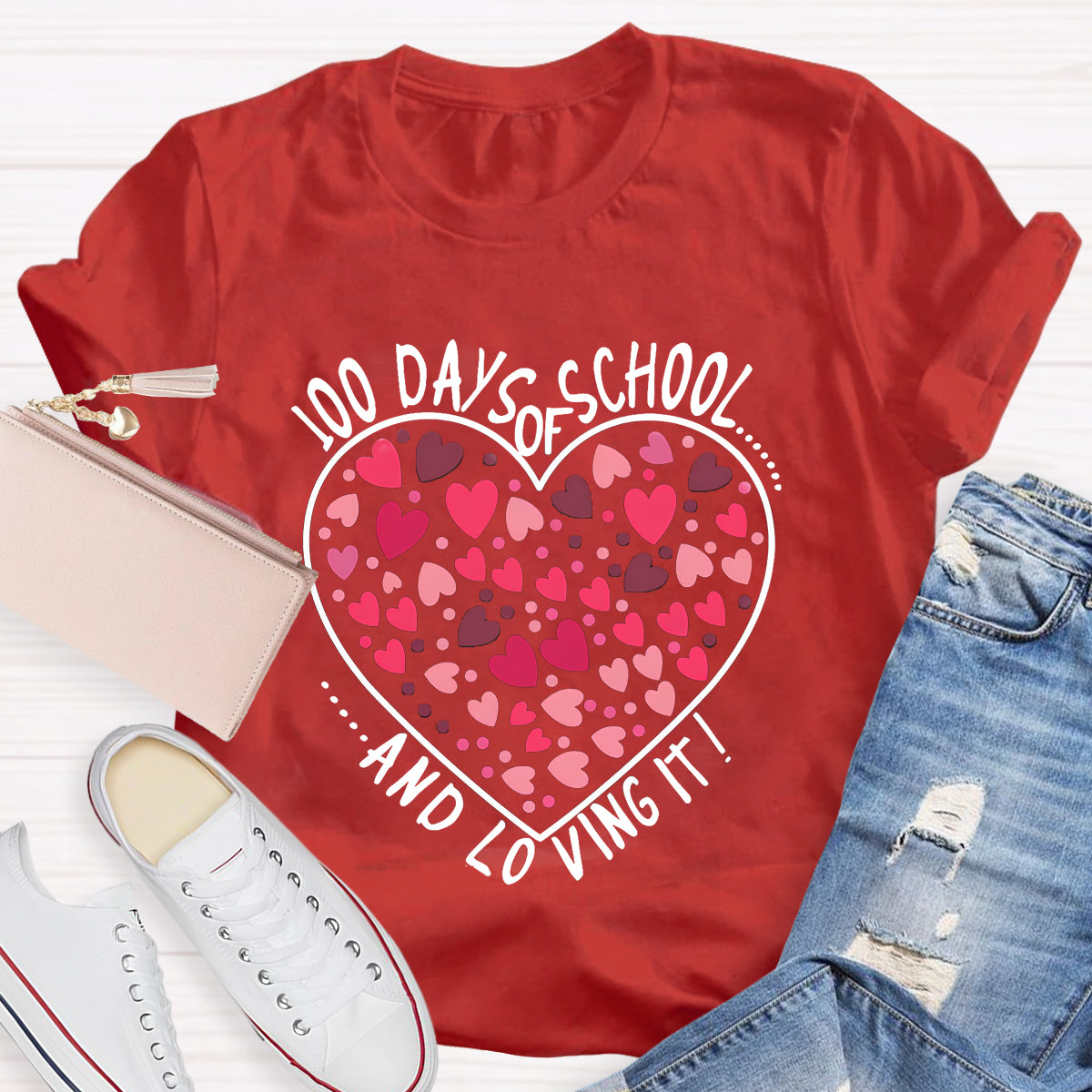 100 Days Of School And Loving It Teacher T-Shirt