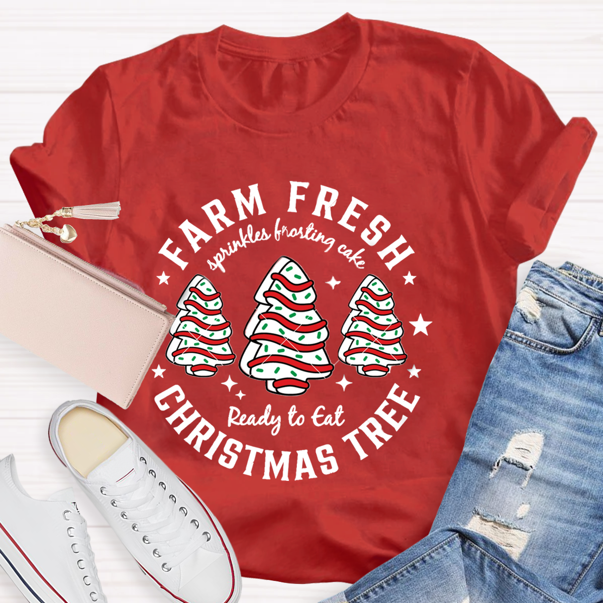 Farm Fresh Christmas Tree Teacher T-Shirt