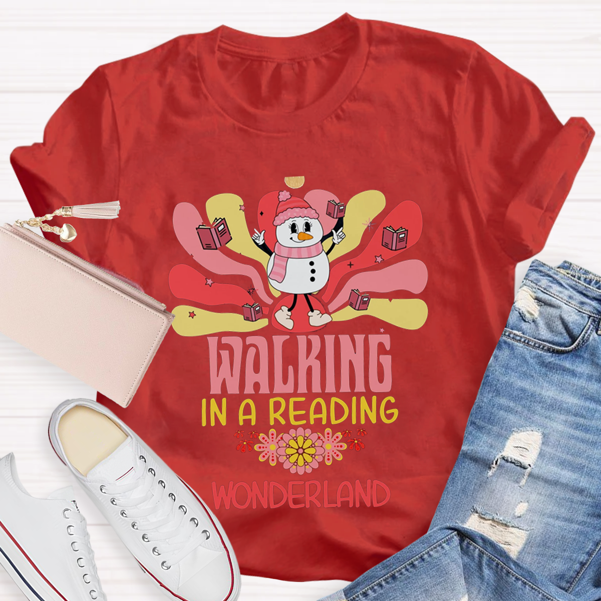 Winter Wonderland Christmas School Reading Specialist Teacher T-Shirt