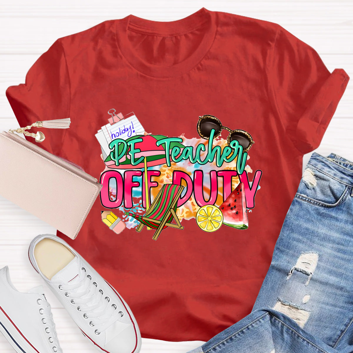 Personalized Subjects Teacher Off Duty T-Shirt