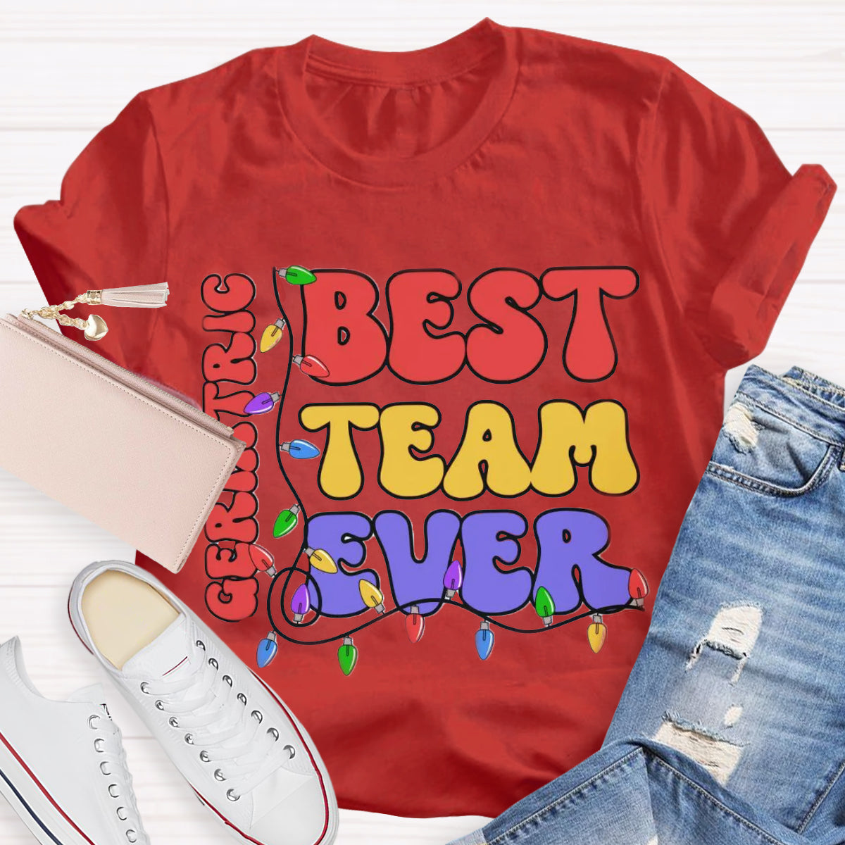 Personalized Team Name Christmas Teacher T-Shirt