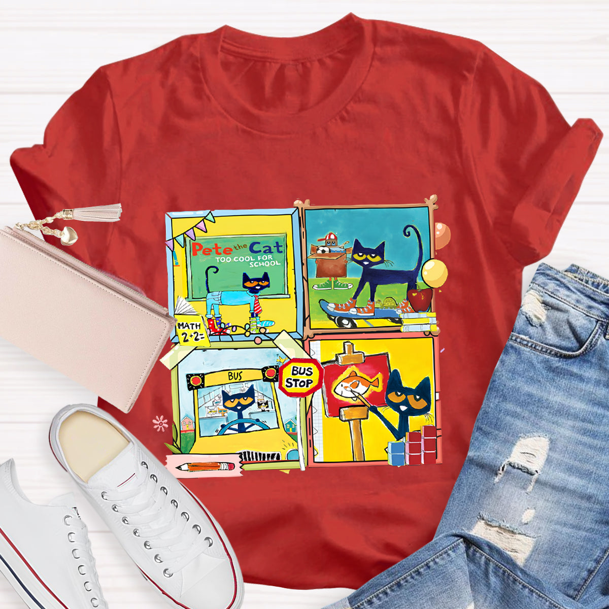 Pete The Cat School  Making Friends And Memories T-Shirt