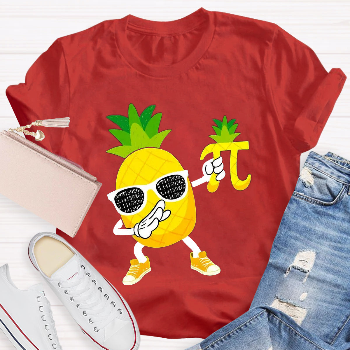 Funny Pi Neapple Math Teacher T-Shirt