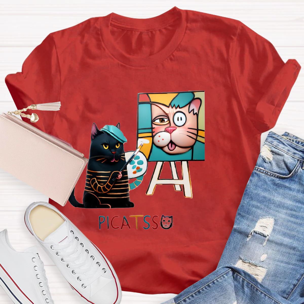 Funny Picatsso  Art Teacher T-Shirt