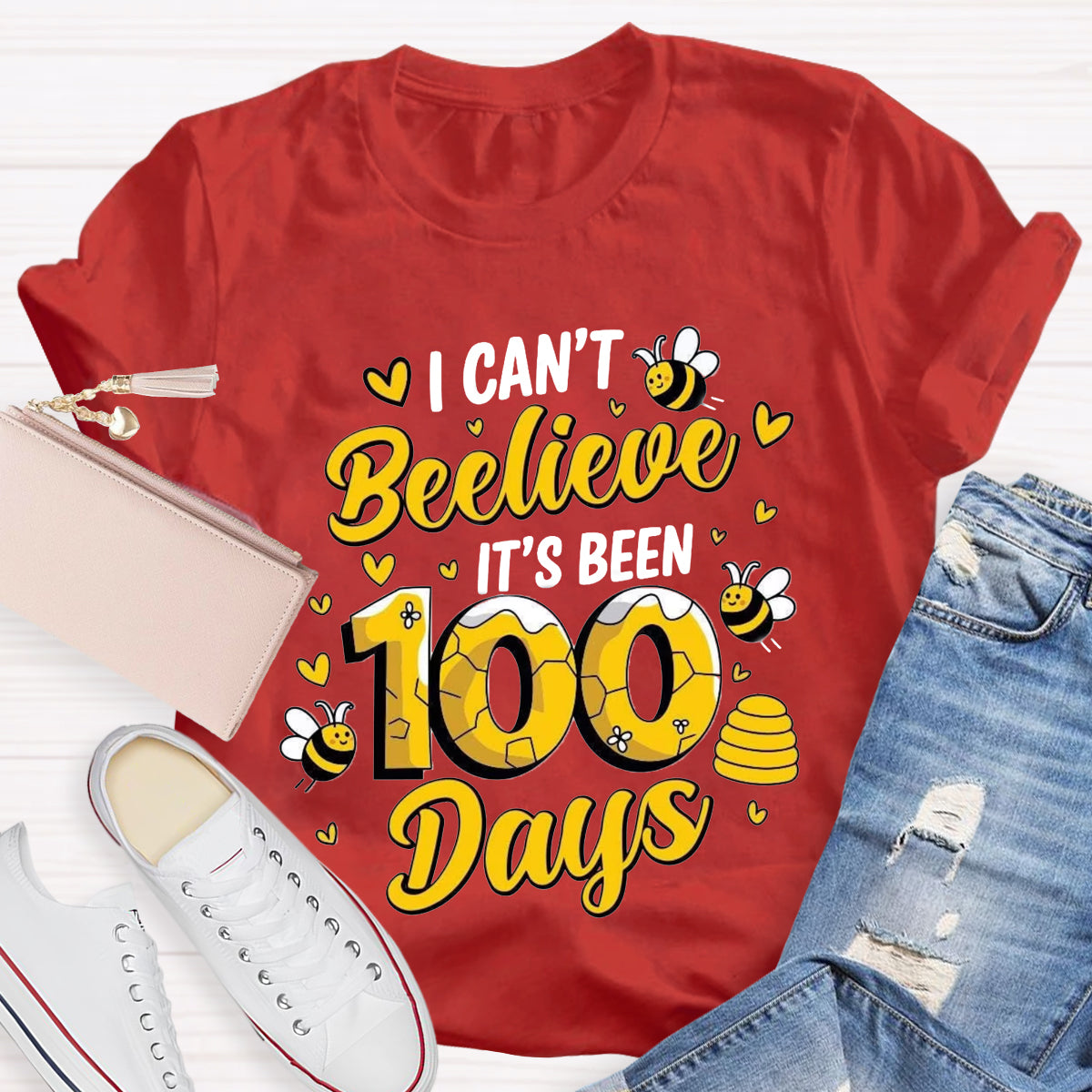 I Can't Believe It's Been 100 Days Cute Bees T-Shirt