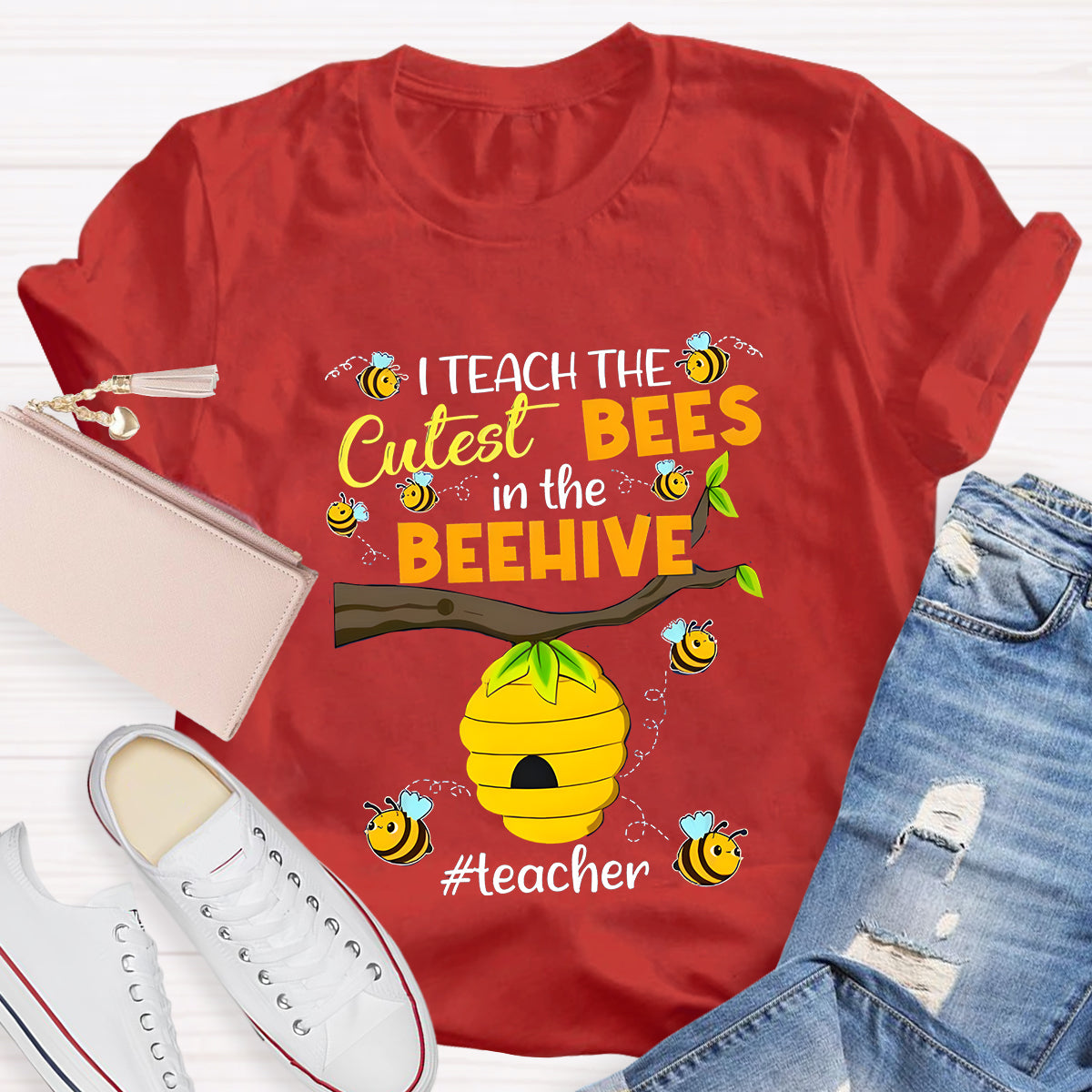 Teach The Cutest Bees Teacher T-Shirt