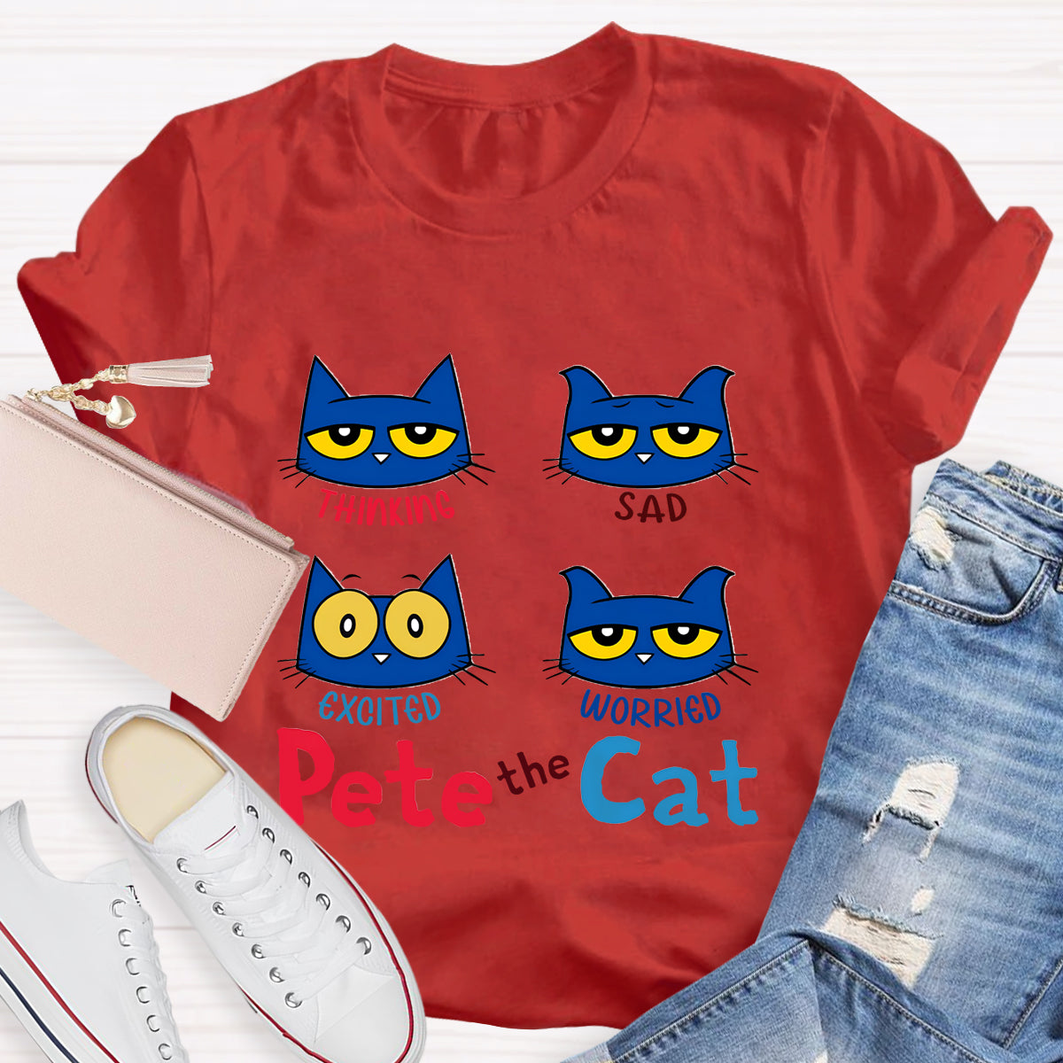 Funny Pete The Cat Emotions T-Shirt