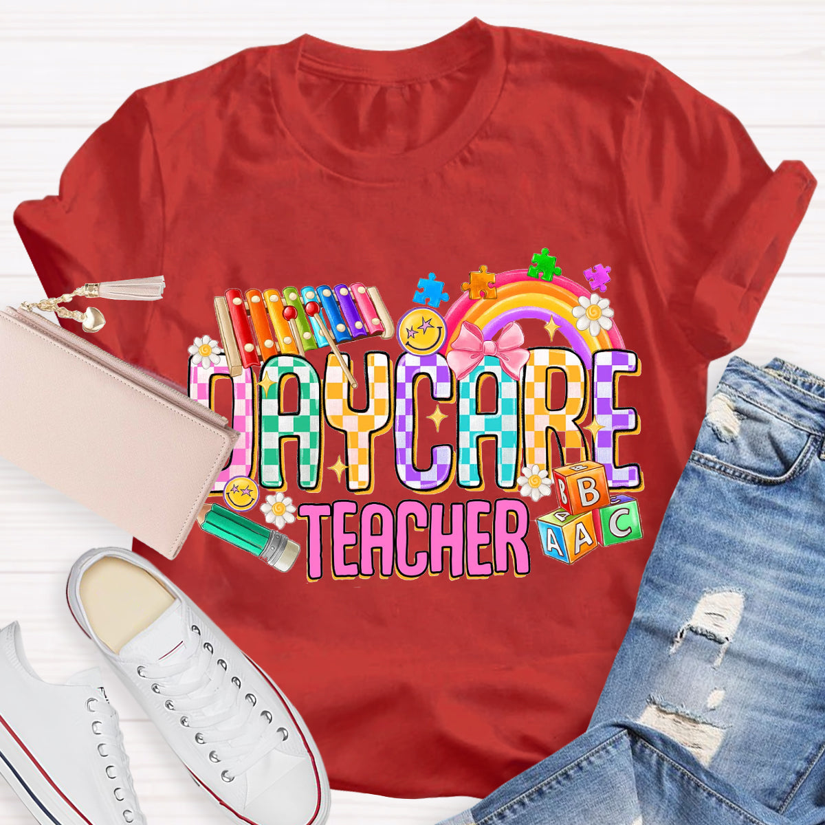 Rainbow Daycare Teacher T-Shirt