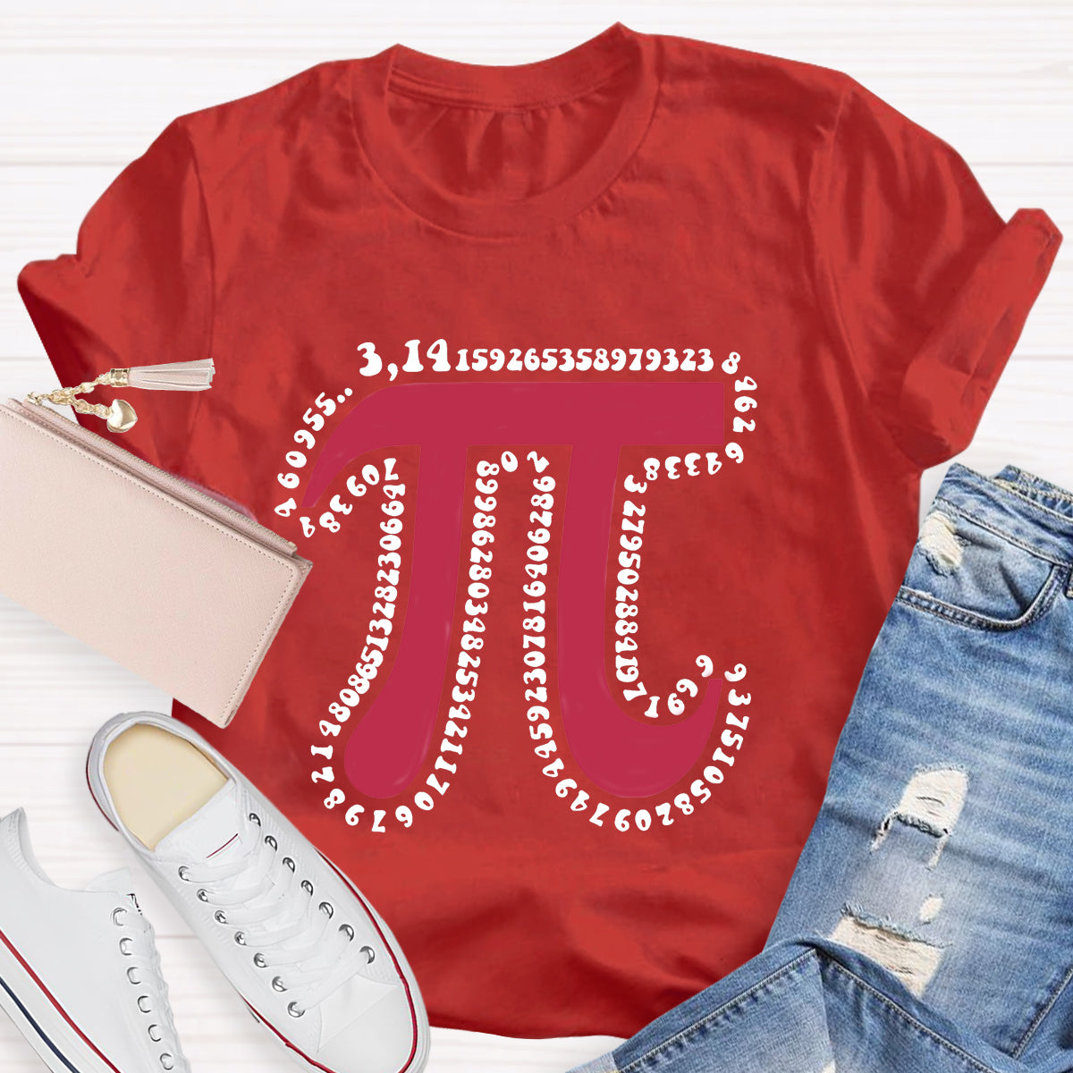 Pink Pi Day Math Teacher T-Shirt