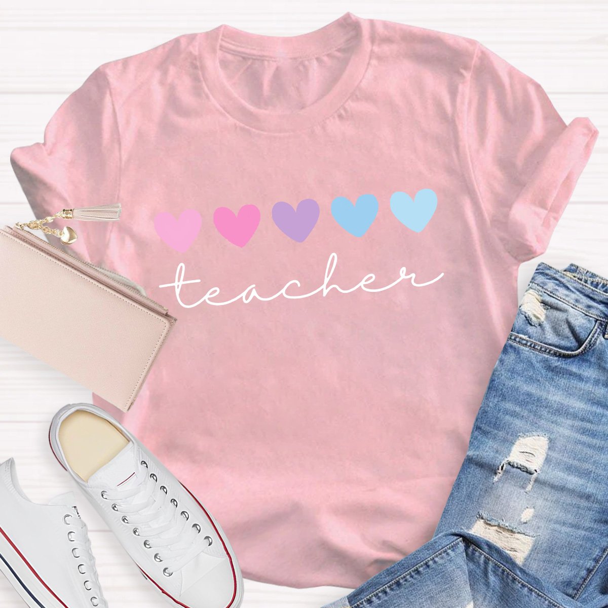 Teacher Hearts Teacher Shirt